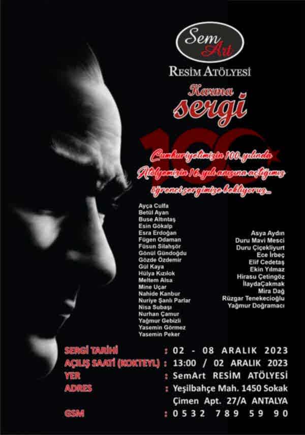 Atölye Sergileri – 02-08 Aralık 2023 Cumhuriyetimizin 100. Yıl Sergisi-kapak