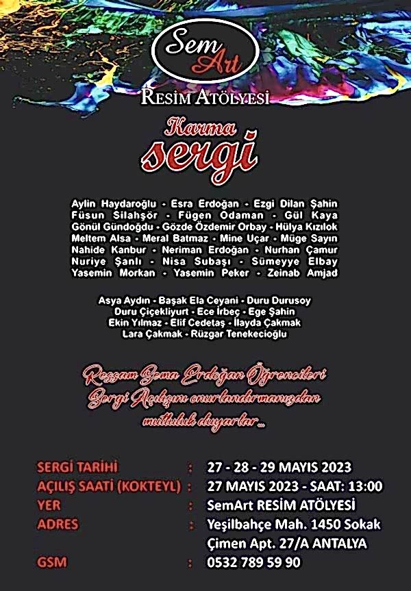 Atölye Sergileri – 27-29 Mayıs 2023-Kapak