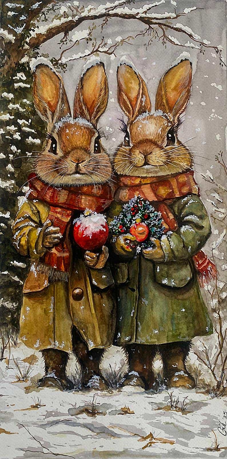 KURU KALEM SULU BOYA TAVŞANLAR