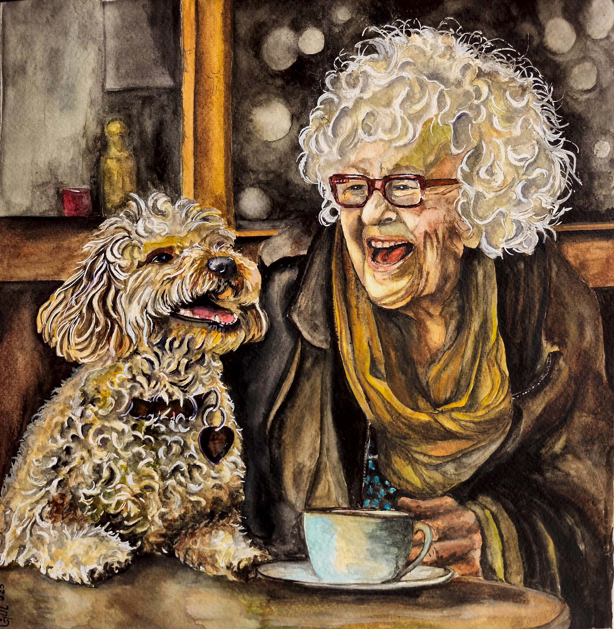 KURU KALEM SULU BOYA MADAM VE KÖPEĞİ